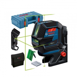 NIVEL LASER COMBINADO BOSCH GCL 2-50 G + L-BOXX + PLACA REFLECTORA MEDIDA LASER + RM 10 + DK 10 + ESTUCHE + PILA 1,5V LR6 AA