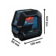 NIVEL LASER COMBINADO BOSCH GCL 2-50 G + L-BOXX + PLACA REFLECTORA MEDIDA LASER + RM 10 + DK 10 + ESTUCHE + PILA 1,5V LR6 AA