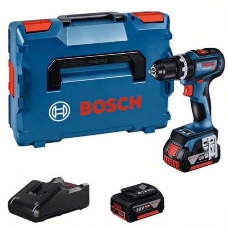 Taladro bateria bosch percutor gsb 18v-90 c professional l-boxx + bandeja boxx + 2 baterias 4ah + cargador gal 18v-40