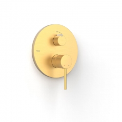 Monomando ducha empotrado tres study 2 vias rapid box oro mate 24k 26228110om