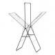 TENDEDERO PLEGABLE BRABANTIA CON ALAS Y BARRA PARA PERCHAS NEGRO 20M