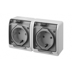 Base doble tt lateral estanco pool ip54 16a 