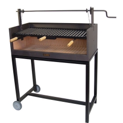 Barbacoa carbon y leÑa con ladrillo refractario imex el zorro 71494 parrilla esmaltada