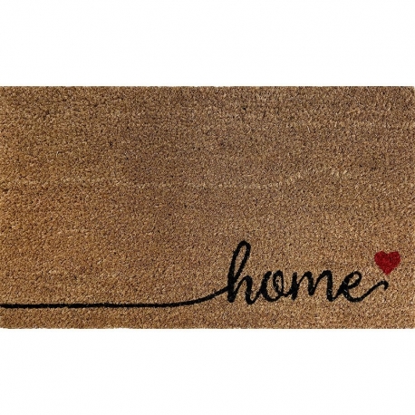 Felpudo coco natural sweet home 35x60/corazon