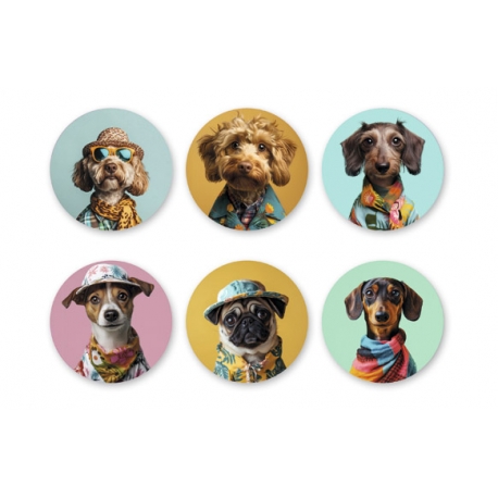 Posavasos gift set 6 u surtidos dogs iii