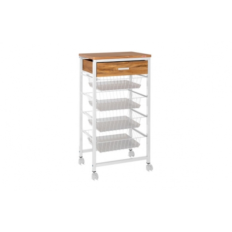 VERDULERO PLAY 4 CESTAS SOBRE Y CAJON MADERA BLANCO