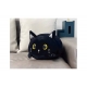 Cojin soft touch gato negro 33x28x18cm
