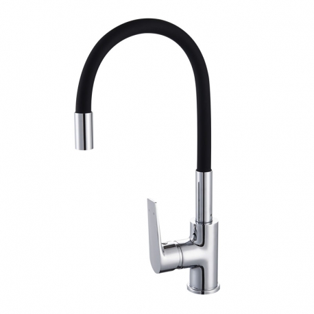 Griferia de cocina artic fregadora goma negro