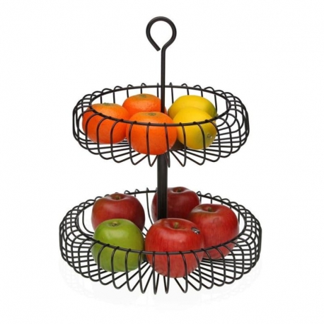 Frutero dos pisos negro
