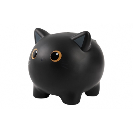 Hucha gato negro 18 x 15 cm antigolpes