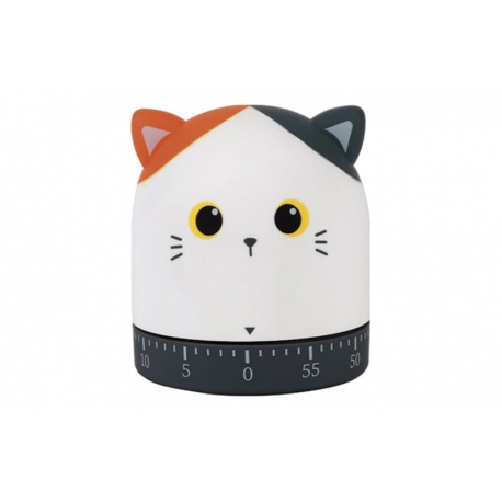 Temporizador cocina gato naranja 6 x 6 x 7 cm
