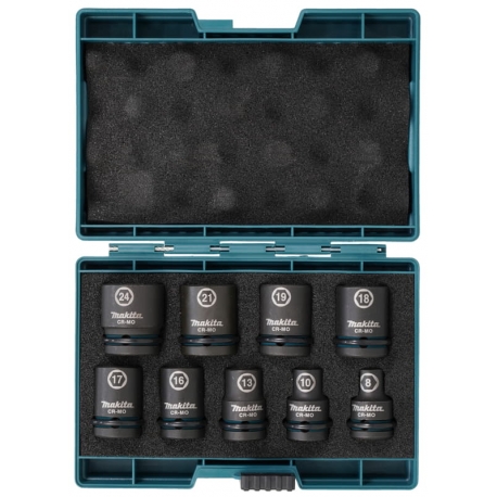 Estuche de llaves de vaso 9pcs makita e-16564