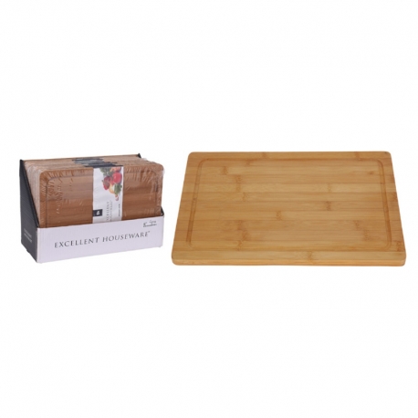 Tabla de cortar excellent houseware bambu 37x25x2cm