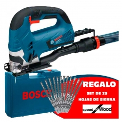 Sierra de calar bosch gst 90 be 650w con 25 hojas de sierra