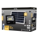 PROYECTOR LED SOLAR MATEL RECARGABLE 8-40W LUZ FRIA 6400K 900 LUMENS NEGRO