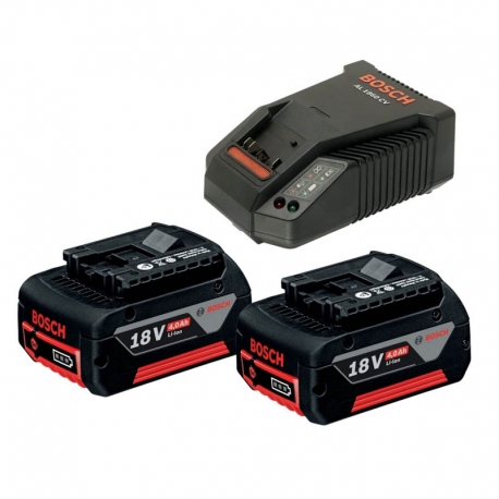 Bateria bosch set 2 baterias 18v-4ah + cargador al1860 cv