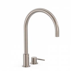 Monomando lavabo repisa tres exclusive study 373mm acero 26110501ac