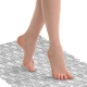 ALFOMBRA ANTIDESLIZANTE BAñO TATAY PISCIS 54X54CM BLANCA PVC VENTOSA