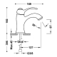 Monomando lavabo tres clasic 160mm cromo 24210301