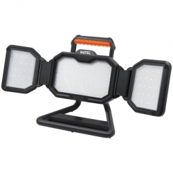 Proyector led 3 focos recargable con soporte 30w