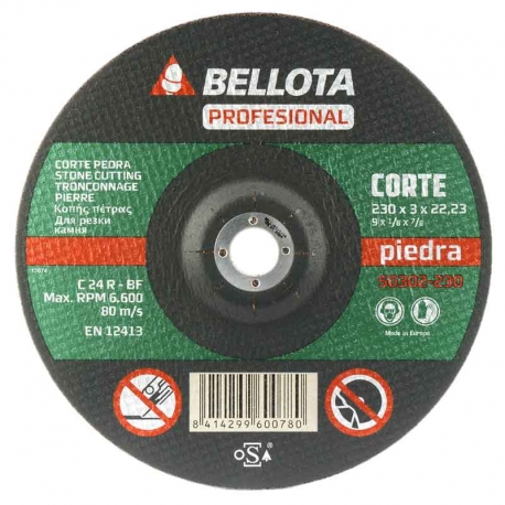 Disco abrasivo corte piedra bellota 50302-230