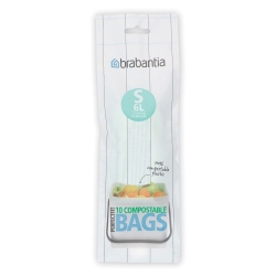 BOLSAS DE BASURA BRABANTIA COMPOSTABLES 6 L 10 BOLSAS