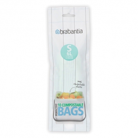 BOLSAS DE BASURA BRABANTIA COMPOSTABLES 6 L 10 BOLSAS