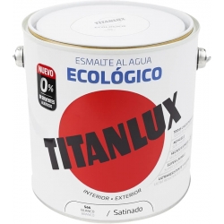 ESMALTE TITANLUX ECOLOGICO AL AGUA BLANCO SATINADO 4 L
