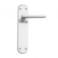 Manilla recta con placa ancha nÍquel mate aluminio hierro