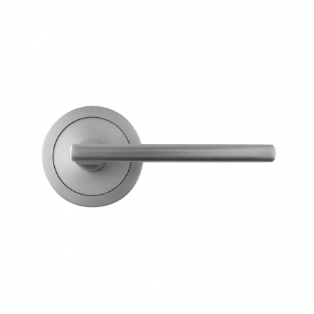 MANILLA RECTA HANDLOCK CON ROSETA 65MM NIQUEL MATE