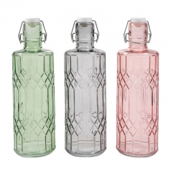 BOTELLA DE AGUA TALLADA DCASA 1 L COLORES