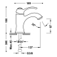 Grifo monomando lavabo tres clasic 160mm acero 24210301ac