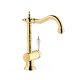 Grifo monomando tres clasic con maneta lateral para lavabo oro 24210801or