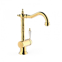 Grifo monomando tres clasic con maneta lateral para lavabo oro 24210801or