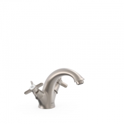 Grifo bimando tres clasic para lavabo acero 24210201ac