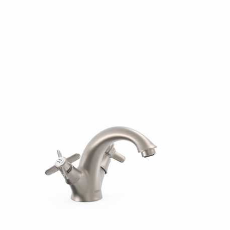 Grifo bimando tres clasic para lavabo acero 24210201ac