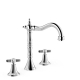 Grifo bimando de repisa tres clasic para lavabo cromo 24210501