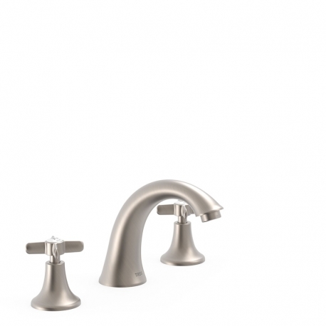 Grifo bimando de repisa tres clasic para lavabo acero 24210601ac