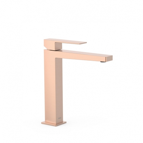 Monomando lavabo tres exclusive slim 240mm oro rosa mate 20210303opm