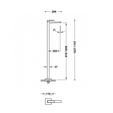 Slim grifo monomando con toma a suelo para lavabo-20285301vo