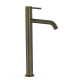 Monomando lavabo tres study alto 385mm negro bronce-26230801kmb