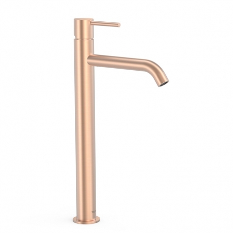 Monomando lavabo tres study alto 385mm oro rosa mate-26230801opm