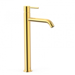 Monomando lavabo tres study alto 385mm oro-26230801or