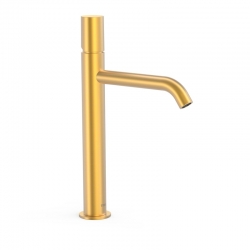 Monomando lavabo tres study alto 325mm oro mate-26130701om