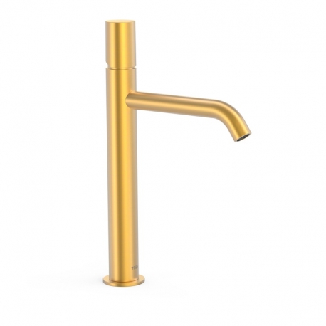 Monomando lavabo tres study alto 325mm oro mate-26130701om