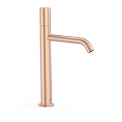 Monomando lavabo tres study alto 325mm oro rosa mate-26130701opm