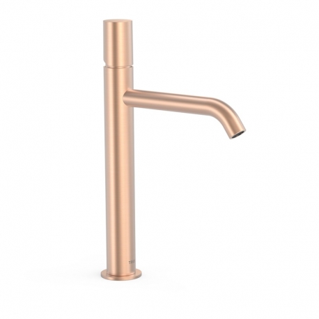 Monomando lavabo tres study alto 325mm oro rosa mate-26130701opm