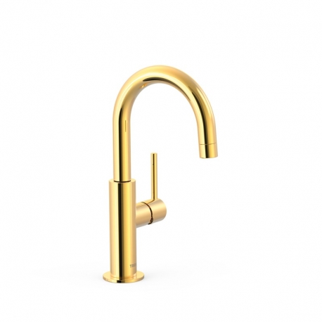 Monomando tres study con maneta lateral lavabo 275mm 275mm oro 26290403or