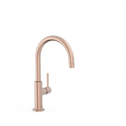 Monomando tres study alto con maneta lateral lavabo 324mm oro rosa mate 26290402opm