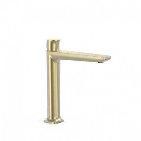 Loft grifo monomando tres alto para lavabo cava dorado-22220402ca